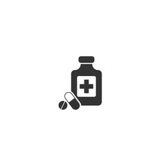 Pills with shadow vector icon
