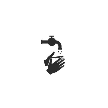 Please Wash Your Hands Icon Sign. Vector Illustration