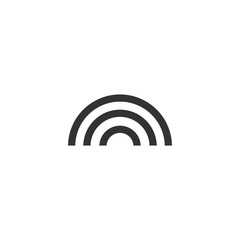 Rainbow Icon Flat Vector On White