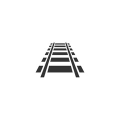 Railroad icon. Modern design flat style vector