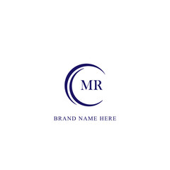 MR logo. M R design. White MR letter. MR, M R letter logo design. Initial letter MR linked circle uppercase monogram logo. M R letter logo vector design. 