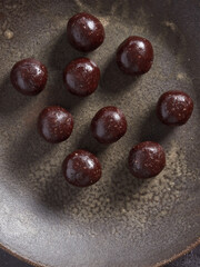 Healthy homemade chocolate bliss balls