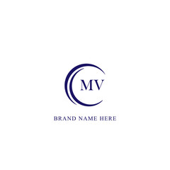 MV logo. M V design. White MV letter. MV, M V letter logo design. Initial letter MV linked circle uppercase monogram logo. M V letter logo vector design. 
