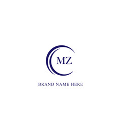 MZ logo. M Z design. White MZ letter. MZ, M Z letter logo design. Initial letter MZ linked circle uppercase monogram logo. M Z letter logo vector design. 