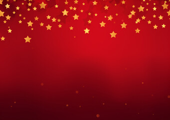 Fototapeta na wymiar An abstract and symbolic backdrop featuring numerous golden stars against a red canvas, representing China, the nation of Asia. Generative AI..