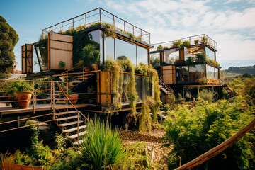 Eco-architecture in a residential area.