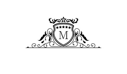 Luxury anniversary logo M