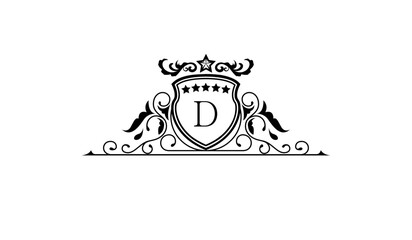 Luxury anniversary logo D