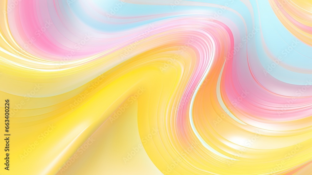 Aufkleber an abstract background with a wavy design in pastel colors. generative ai