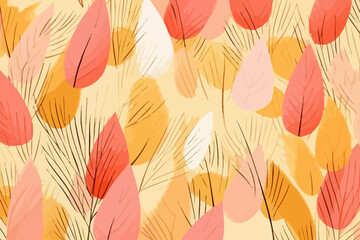 Straw textures quirky doodle pattern, wallpaper, background, cartoon, vector, whimsical Illustration