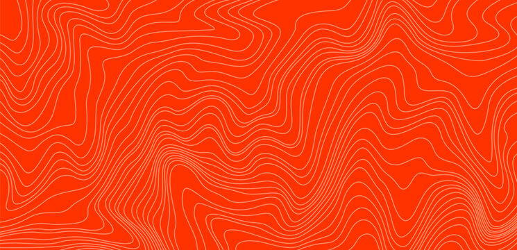 Texture of meat and fish. Abstract linear background. Vector print of food. White lines on red background.