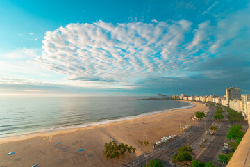 Copacabana Beach Rio de Janeiro Brazil at Sunrise