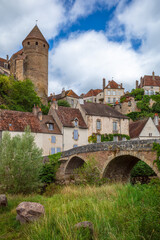 Semur-en-Auxois in France has a medieval core, built on a pink granite bluff more than half-encircled by the River Armancon.