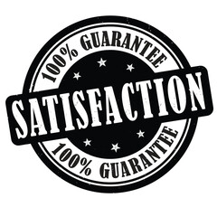 Satisfaction guarantee grunge rubber stamp