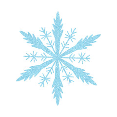 Blue Glitter Snowflake Decor