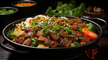 Prato Recheado com Carne Suculenta