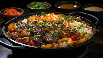 Prato Recheado com Carne Suculenta