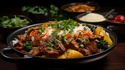 Prato Recheado com Carne Suculenta