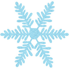 Blue Elegant Glitter Snowflake