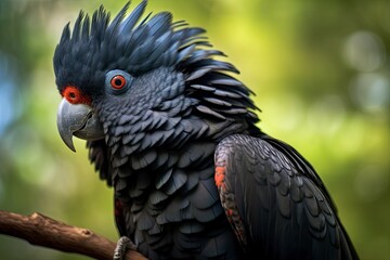 Obraz premium A Beautful Red Tailed Black Cockatoo.
