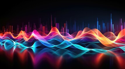 Multicolored light waves pulse through slender glass strands, transmitting data at high speeds.