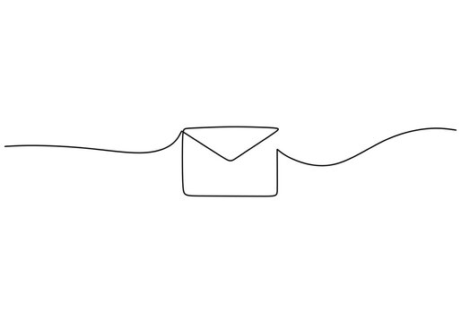 recommend clip art: Continuous Line Art Representation of an Envelope