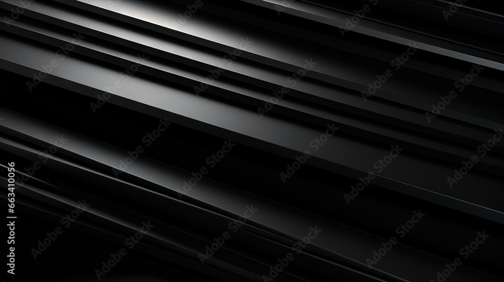 Aufkleber a black and white abstract background with lines and curves in the dark. generative ai