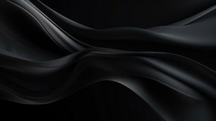  a black background with a wavy design on the top of it.  generative ai