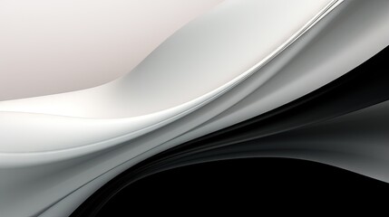  a black and white abstract background with a curved curve in the center.  generative ai