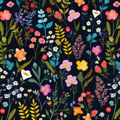 New Creative seamless floral pattern, seamless pattern with flowers