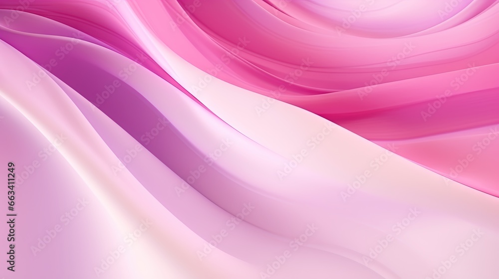 Poster  a pink and white abstract background with wavy lines and curves.  generative ai