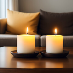 Fototapeta na wymiar candles on the table