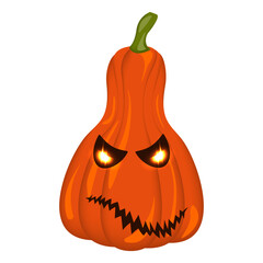 halloween pumpkin isolated on white