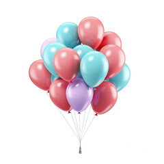 Birthday balloon on transparent background