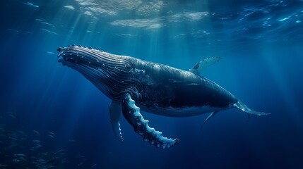 Majestic humpback whale
