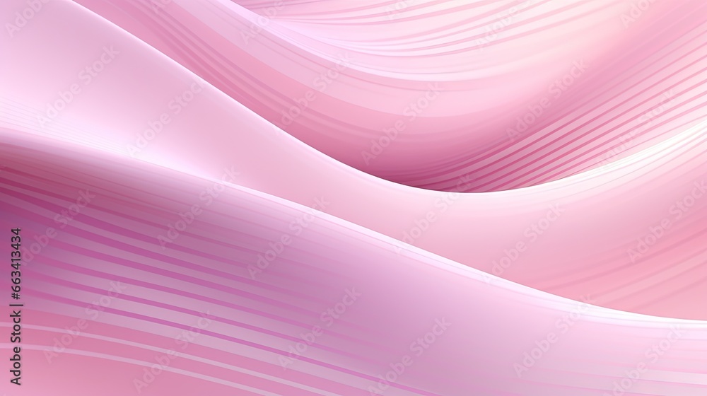 Poster a pink background with wavy lines and a white background with a light pink background. generative ai