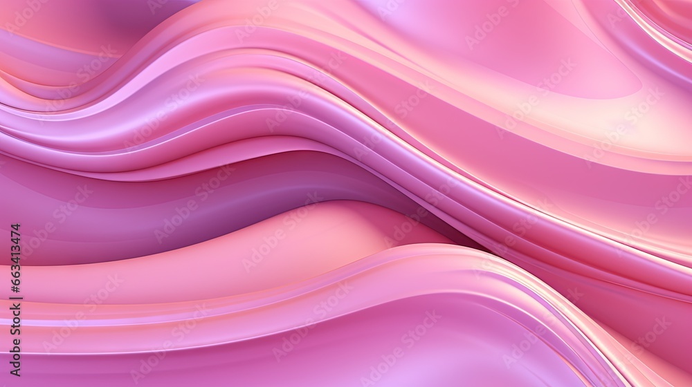 Poster an abstract pink background with wavy lines and curves in the center. generative ai