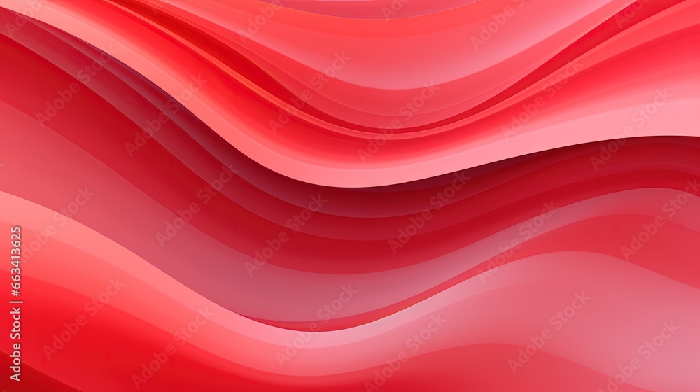 Poster  a red and pink background with wavy lines and curves on it.  generative ai