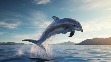 Bottlenose dolphin in sea