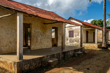 abandoned building on a Madagascar plantation
