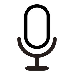 microphone icon on white background.