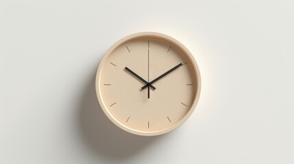 Clock with Time Blocking Schedule on Light Background. AI generated