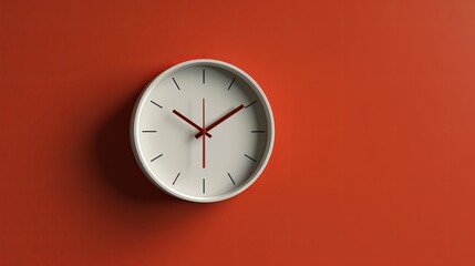 Wall Clock with Time Management Concept on Light Background. AI generated