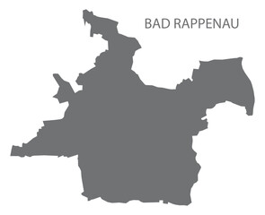 Obraz premium Bad Rappenau German city map grey illustration silhouette shape