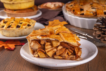 Traditional autumn apple pie