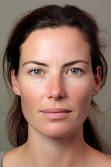 Naklejka premium close up portrait of a woman with green eyes