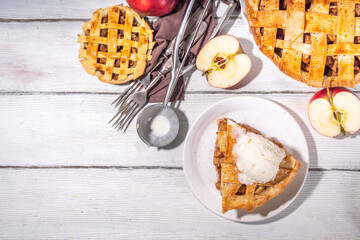 Traditional autumn apple pie
