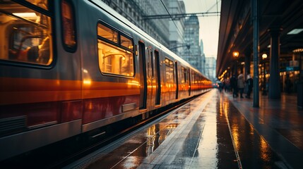 train station at night