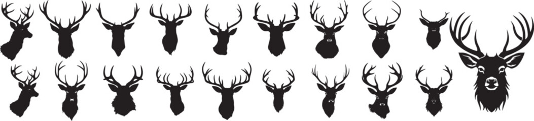 Elk  set Elk vector, Elk head svg, Elk Clipart, Elk head Svg for Fleece, Shirt, Towel, Cutfile png Pdf jpg