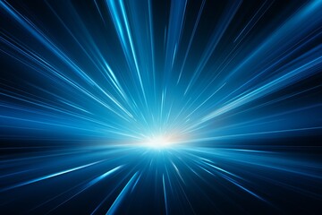 Obraz premium Light burst in a blue background in the style of color